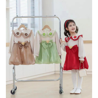 PAKET DRESS FLOWIES BEAR BOW 12 PCS (PRE ORDER) 